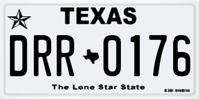 TX license plate DRR0176
