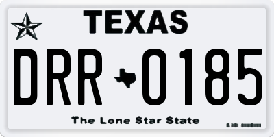 TX license plate DRR0185