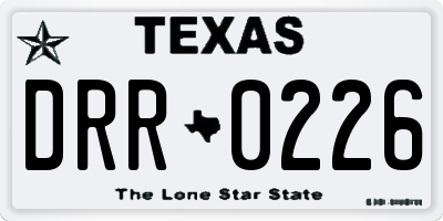 TX license plate DRR0226