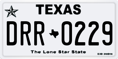 TX license plate DRR0229