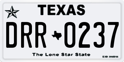 TX license plate DRR0237