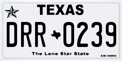 TX license plate DRR0239