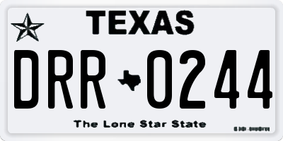 TX license plate DRR0244