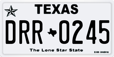 TX license plate DRR0245