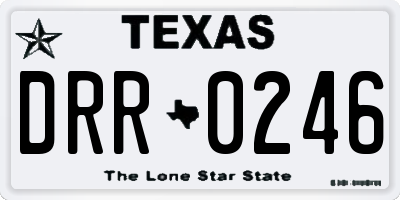 TX license plate DRR0246