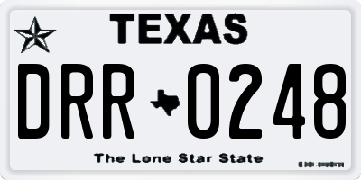 TX license plate DRR0248