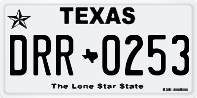 TX license plate DRR0253