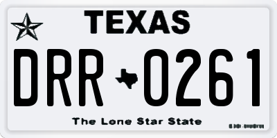 TX license plate DRR0261