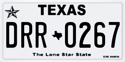 TX license plate DRR0267