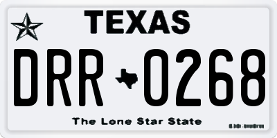 TX license plate DRR0268