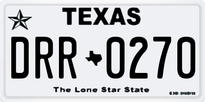 TX license plate DRR0270