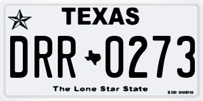 TX license plate DRR0273