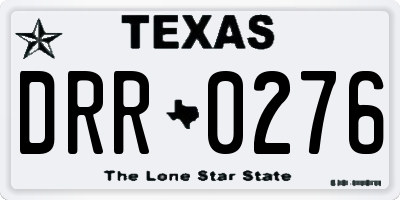 TX license plate DRR0276