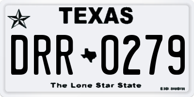 TX license plate DRR0279