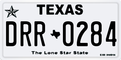 TX license plate DRR0284