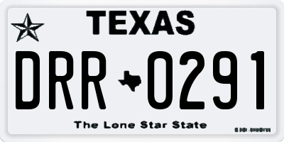 TX license plate DRR0291