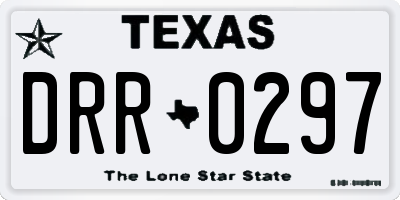 TX license plate DRR0297