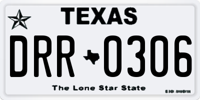 TX license plate DRR0306
