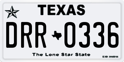 TX license plate DRR0336