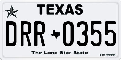TX license plate DRR0355