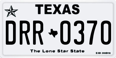 TX license plate DRR0370