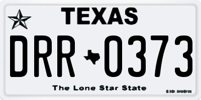 TX license plate DRR0373