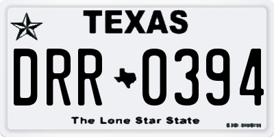 TX license plate DRR0394