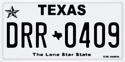 TX license plate DRR0409