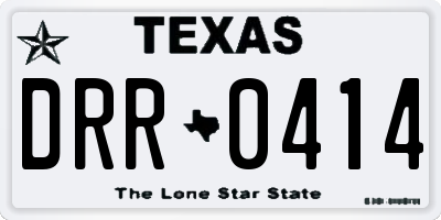 TX license plate DRR0414