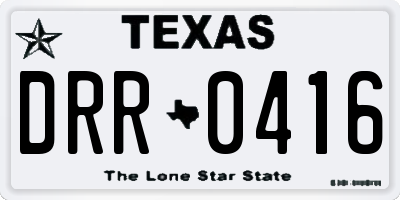 TX license plate DRR0416