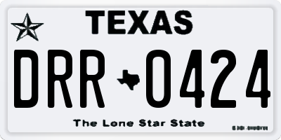 TX license plate DRR0424