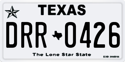 TX license plate DRR0426