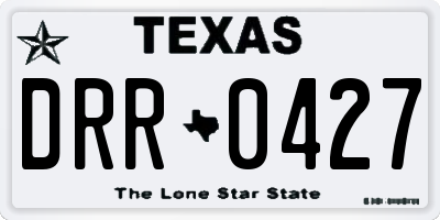 TX license plate DRR0427