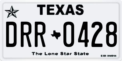 TX license plate DRR0428
