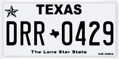 TX license plate DRR0429
