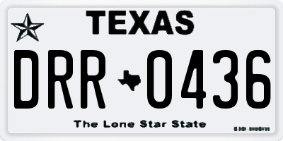 TX license plate DRR0436