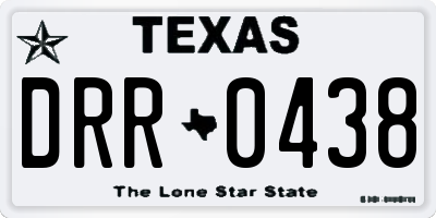TX license plate DRR0438
