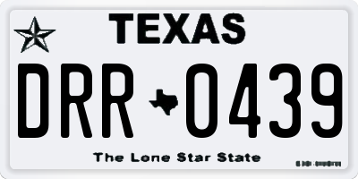 TX license plate DRR0439