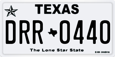 TX license plate DRR0440