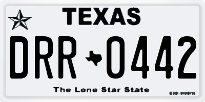 TX license plate DRR0442