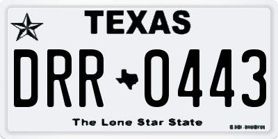 TX license plate DRR0443