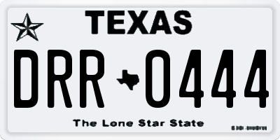TX license plate DRR0444