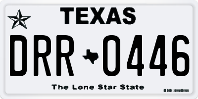TX license plate DRR0446