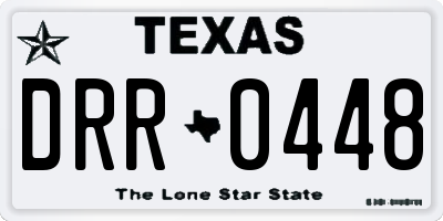 TX license plate DRR0448