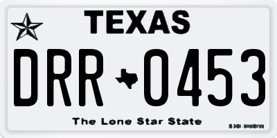 TX license plate DRR0453