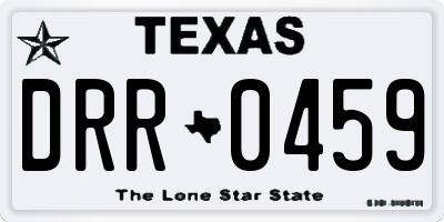 TX license plate DRR0459