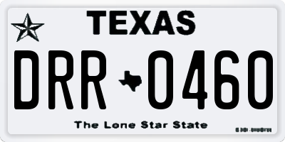 TX license plate DRR0460