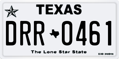 TX license plate DRR0461