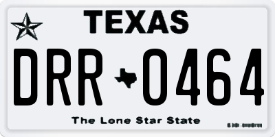 TX license plate DRR0464
