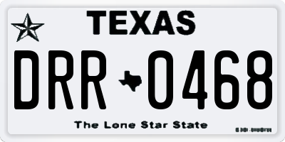 TX license plate DRR0468